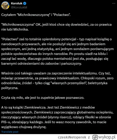 czeskiNetoperek - Ależ to jest świetne podsumowanie chłopskorozumizmu i czołowego prz...