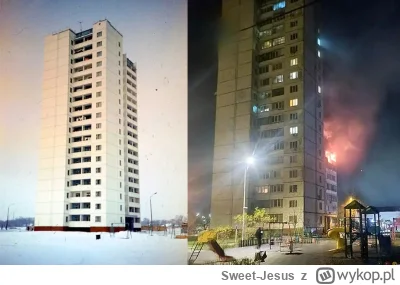 Sweet-Jesus - Rosyjski dron bojowy uderzył w blok przesiedleńców z Prypeci.  Shahed w...
