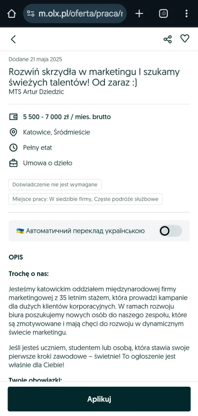 Paulus7911 - Jak myślicie czy to scam lub jakiś kolochloz
#praca #pracbaza