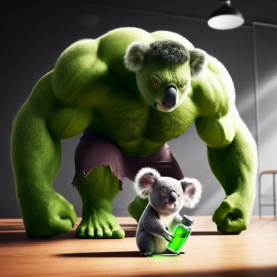 Solipsyzm - Koala Hulk ¯\(ツ)/¯
#aiart #koala #hulk #dalle