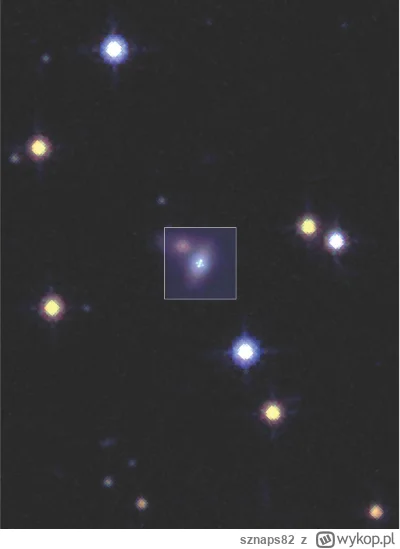 sznaps82 - Na ilustracji: Zbliżenie na SN Zwicky, soczewkowaną grawitacyjnie supernow...