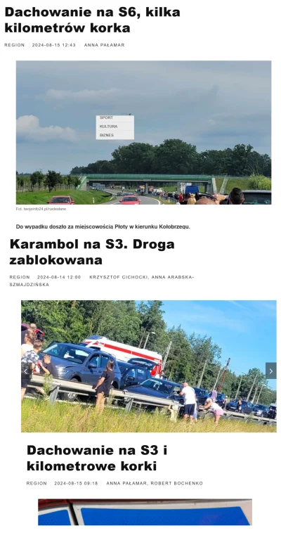 Krupier - Klasyczny długi weekend na S3/S6 jest klasyczny.

Szybciej z------------e b...