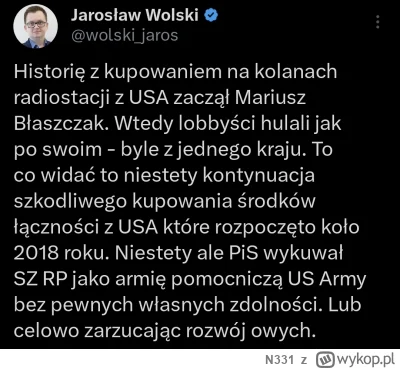 N331 - Dlaczego ma zainteresowania wojskowymi aferami? Toć to grubsze sprawy niż 70 m...