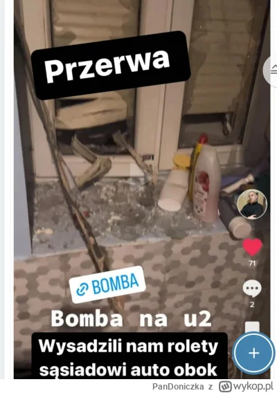 PanDoniczka - Rolety wygięte do wewnątrz, czyli umieścili coś od zewnątrz. Prawdopodo...