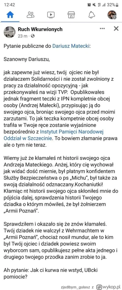 zjadlbym_gulasz - Piękna orka tego dzbana. Czekam teraz na info, czy to wszystko jest...