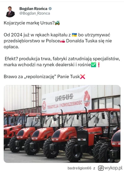 badreligion66 - #polityka Ten co się obudził, Ursus upadłość ogłosił w 2021. Skąd do ...