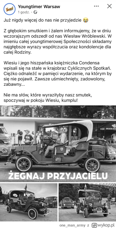 onemanarmy - Wszyscy którzy interesują się yountimerami, napewno kojarzą Pana Wiesław...