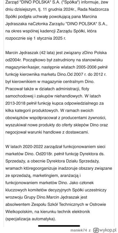 maniek74 - #gielda

z magazyniera/kasjera na członka zarządu, szacuneczek