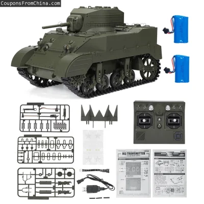 n____S - ❗ COOLBANK M5A1 1/16 2.4G RC Tank RTR with 2 Batteries [EU]
〽️ Cena: 92.99 U...