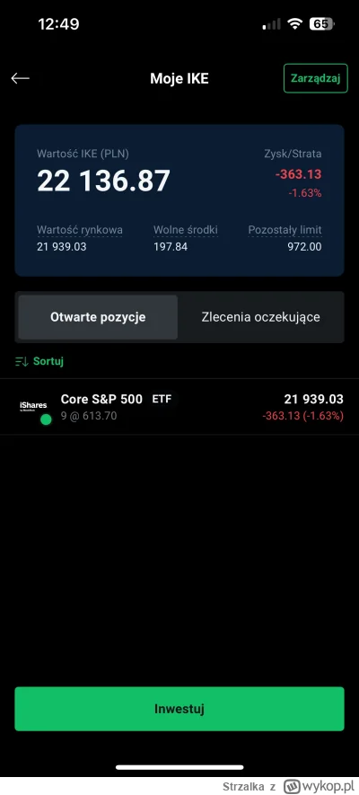 Strzalka - Mozem mi ktos wytlumaczyc czemu pozostalo mi limitu 900pln jak wplacilem j...