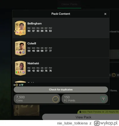 nielubietolkiena - Pierwszy raz w życiu paczka z podglądem cokolwiek oddała.
#fut