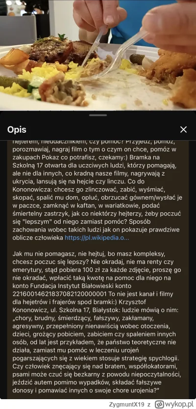 ZygmuntX19 - #kononowicz przegryw i prawiczek dalej w opisie gniotów prosi o hajs dla...