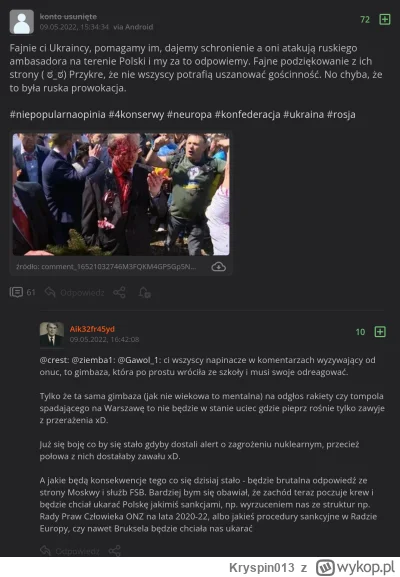 Kryspin013 - >@Kryspin013: Pamiętam jak ten pajac zapowiadał, że świat się do nas odw...