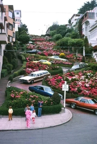 KapitanOdwiert - Lombard Street, San Francisco rok około 1975