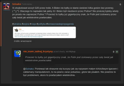 Szinako - @JPRW: Pasujesz do tego określenia idealnie. Bo jak inaczej nazwać kogoś kt...