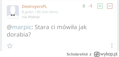 S.....t - @DestroyersPL: Beka na maksa, ale z ciebie jajcarz, nie wytrzymie.Idz  byc ...