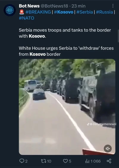 mial85 - Wczoraj czytałem na tagu że Serbia chyba zbliża się do NATO bo coś tam dosta...