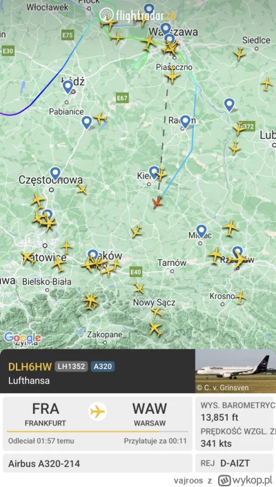 vajroos - Czyżby przekierowany do Krakowa?


#lotnictwo #warszawa #burza