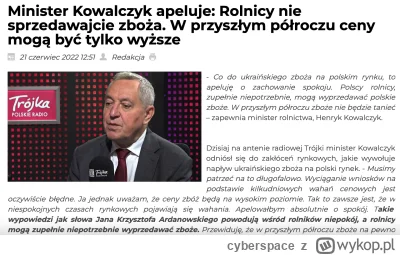 cyberspace - Rząd #PiS ładnie #!$%@?ł rolników na minę  #dobrazmiana Od tej zapowiedz...