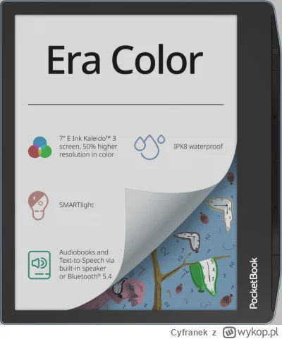 Cyfranek - PocketBook Era Color to nowa propozycja czytnika z siedmiocalowym kolorowy...