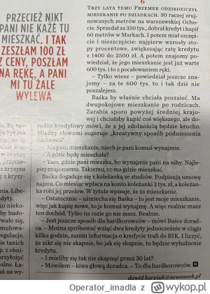 Operator_imadla - #nieruchomosci w #newsweek historia Baśki która chce kupić sobie wi...