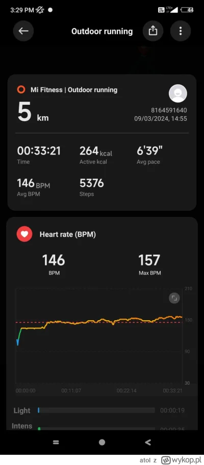 atol - #bieganie 1.5 miecha temu zacząłem biegać, wysiadłem po 1.2km w czasie ok 11 m...
