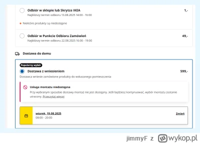 jimmyF - Mam pytanie, 
mam zamowienie na kilka szafek z wniesieniem i montazem
i wysk...