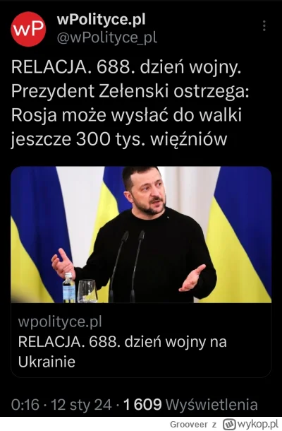 Grooveer - Nie wygląda to dobrze
#wojna #ukraina #rosja #polityka