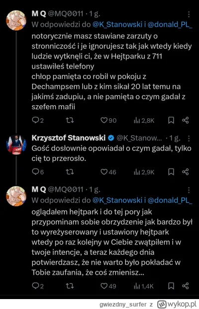 gwiezdny_surfer - Jak zawsze beznadziejne odpieranie zarzutów przez Krzyśka
#stanowsk...