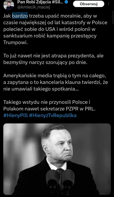 Zamroczony - #duda #polityka #powodz