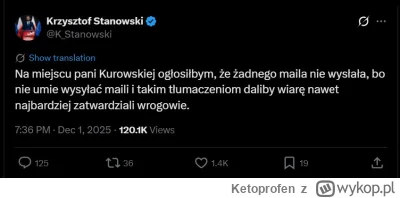 Ketoprofen - Nowy spin prawicy - ich politycy są zbyt głupi żeby kraść, więc Kurowska...