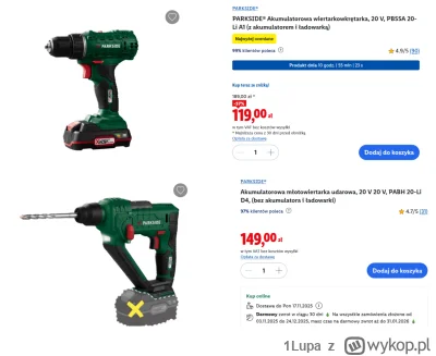 1Lupa - Potrzebuję wiertarki, wkrętaki i udaru do prostych prac na użytek własny, spo...