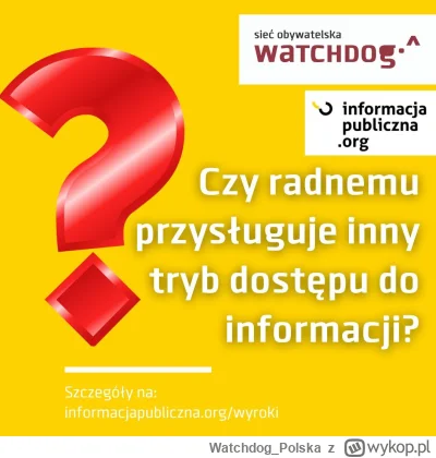 WatchdogPolska - Dziś kolejny #poniedziałekzwyrokiem! Tym razem sąd odpowiada na pyta...