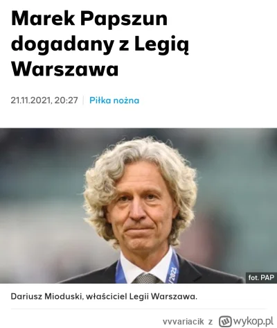 vvvariacik - Myślicie, że druga kadencja Papszuna w Legii potrwa dłużej niż pierwsza?...
