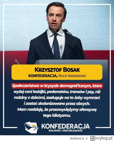 katienca - Czyli, że wolnościowy Krzysiu Bosak ma problem z tym, że ludzie szanują in...