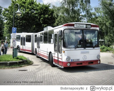 Bobrnaposylki - Mercedes-Benz O 305 G - pierwszy na świecie autobus przegubowy z napę...