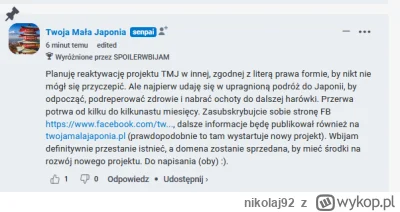nikolaj92 - jednak to prawdopodobnie nie koniec TMJ
https://disqus.com/by/TwojaMalaJa...