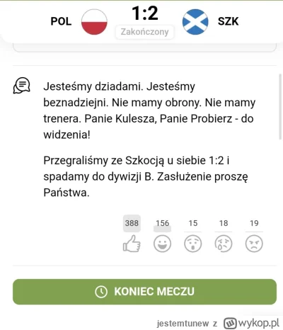 jestemtunew - #mecz