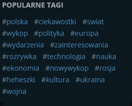 ergi89 - Ciekawie kiedy "popularne" tagi będą wyświetlać faktycznie popularne tagi...