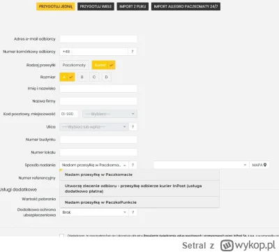 Setral - @sophisticated7: Przez manager.paczkomaty.pl Ale wysyłając w taki sposób, na...
