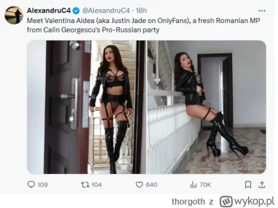 thorgoth - To jest Valentina Aldea.
Valentina jest nową posłanką do rumuńskiego parla...