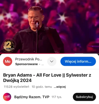 Gours - Obczajam sobie właśnie koncert Bryana Adamsa z Sylwestra w TVP i to jest też ...