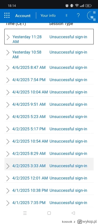 kossok - Dostałem maila z jednorazowym kodem logowania do Microsoft, choć nie chciałe...