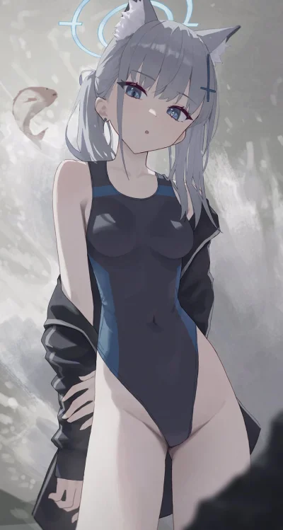 mesugaki - #anime #randomanimeshit #bluearchive #shiroko #swimsuit