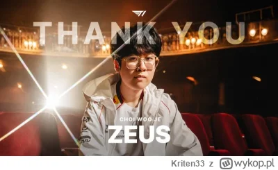 Kriten33 - Zeus odchodzi z T1 i prawdopodobnie trafi do HLE
#leagueoflegends