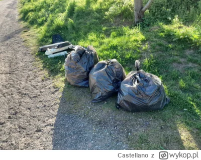 Castellano - Pierwsze zbieranie śmieci w życiu. Zebrane 3 ogromne worki - 60. Były ci...