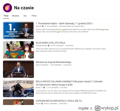 mgdw - Tak na ten moment wygląda karta na czasie na #polskiyoutube

#sejm #polityka #...