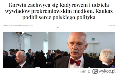 Filjan - >orwin to nawet do Czeczenii latał i wychwalał jak tam cudownie 

@Hilalum: ...