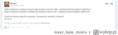 maszfajnedonice - Mirek rozlosowuje 20 tysięcy.

@Marvel7 Kto wygrał?
#rozdajo #wybor...