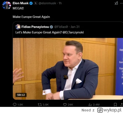 Need - #polityka #elonmusk #polska

No więc zaczyna sie to o czym mówiłem - shillowan...